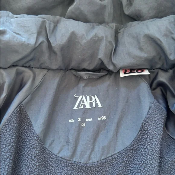 Zara Kids Navy blue winter Puffer Coat age 3 - Picture 6 of 7